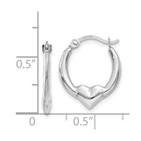 Thumbnail for 14K Heart Hoop Earrings