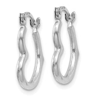 Thumbnail for 14K Heart Shaped Hollow Hoop Earrings