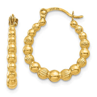 Thumbnail for 14K Beaded Hoop Earrings