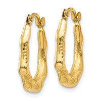 Thumbnail for 14K Hollow Oval Hoop Earrings