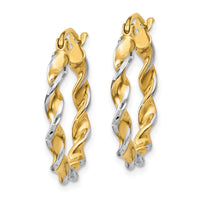 Thumbnail for 14k Polished 2.75mm Fancy Twisted Hoop Earrings