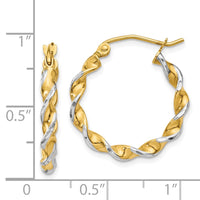 Thumbnail for 14k Polished 2.75mm Fancy Twisted Hoop Earrings