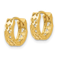 Thumbnail for 14k Cut-out Design Hinged Hoop Earrings