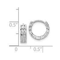 Thumbnail for 14k Cut-out Design Hinged Hoop Earrings