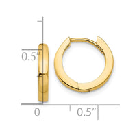 Thumbnail for 14k Round Hinged Hoop Earrings