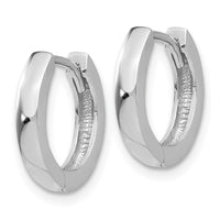 Thumbnail for 14k White Gold Round Hinged Hoop Earrings