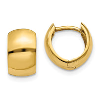 Thumbnail for 14k Round Hinged Hoop Earrings