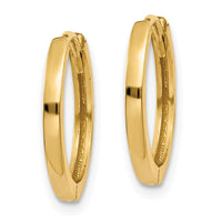 Thumbnail for 14k Round Hinged Hoop Earrings