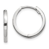 Thumbnail for 14k White Gold Round Hinged Earrings