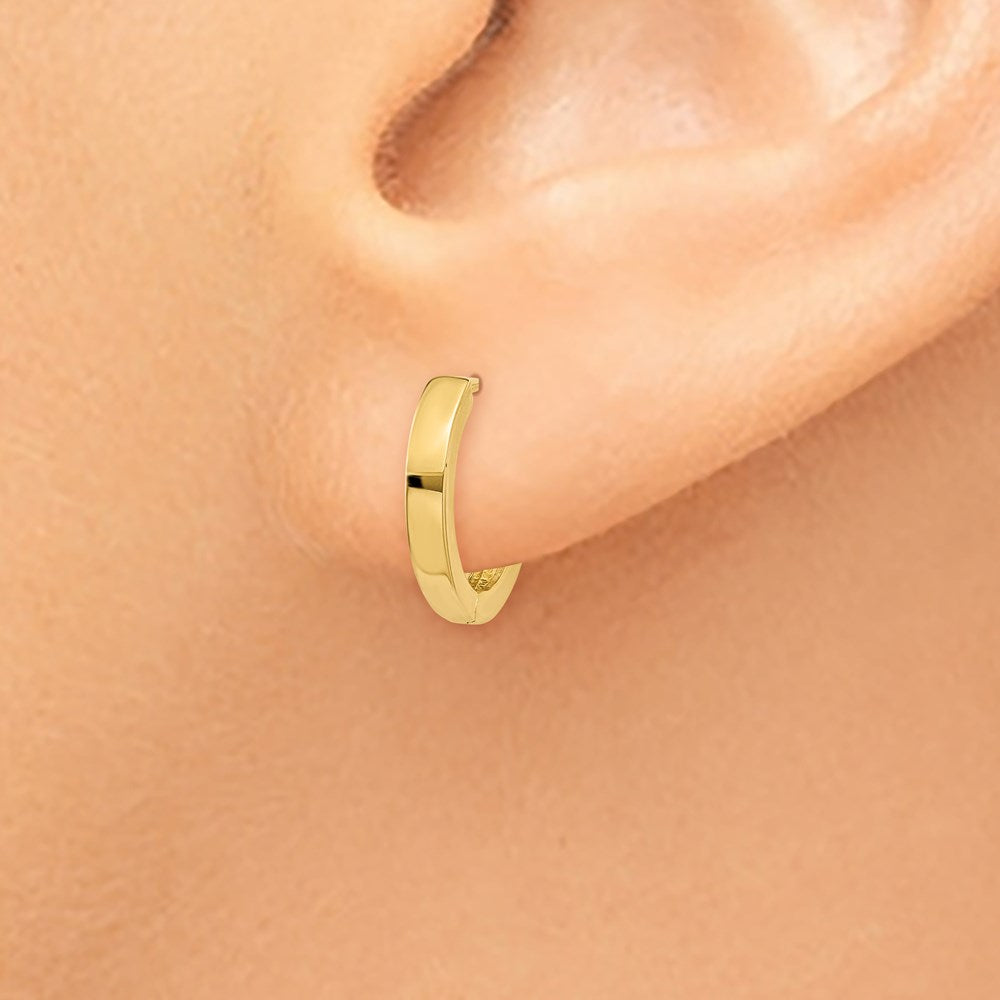 14k Round Hinged Hoop Earrings