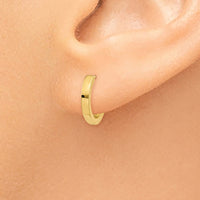 Thumbnail for 14k Round Hinged Hoop Earrings