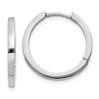 Thumbnail for 14K White Gold Hinged Hoop Earrings