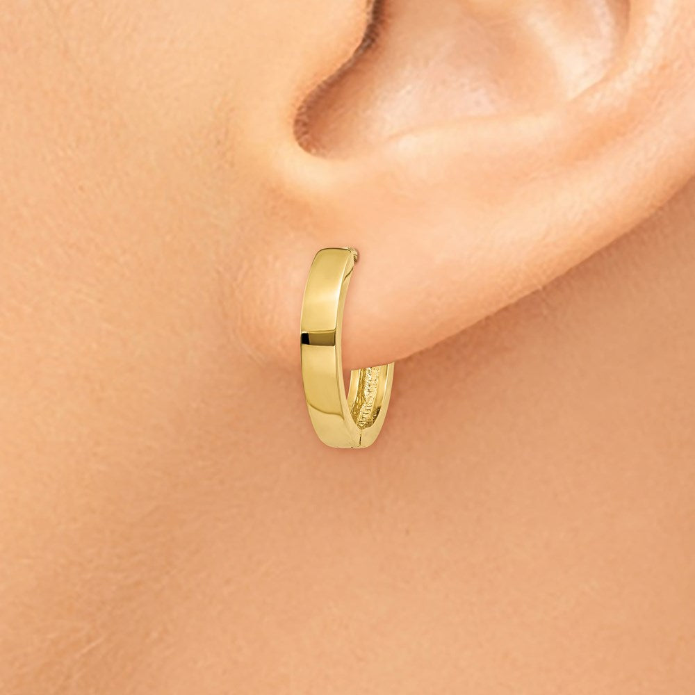 14k Round Hinged Hoop Earrings