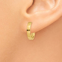 Thumbnail for 14k Round Hinged Hoop Earrings