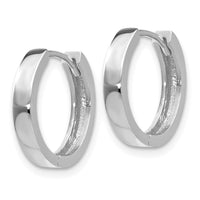 Thumbnail for 14k White Gold Round Hinged Hoop Earrings