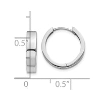 Thumbnail for 14k White Gold Round Hinged Earrings