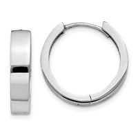 Thumbnail for 14k White Gold Round Hinged Earrings