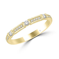 Thumbnail for 14K Yellow Gold 1/6 Ct.Tw. Diamond Stackable Band