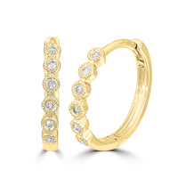 Thumbnail for 14K Yellow Gold 1/10 Ct.Tw. Diamond  Stackable Hoop Earrings
