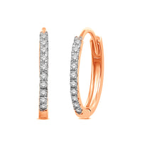 Thumbnail for 14K Rose Gold  1/10 Ct.Tw.Diamond Stackable Earrings