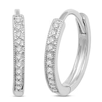 Thumbnail for 14K White Gold  1/10 Ct.Tw.Diamond Stackable Earrings