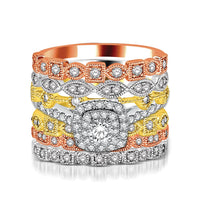Thumbnail for 14K Rose Gold 1/6 Ct.Tw. Diamond Stackable Band