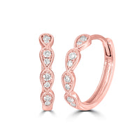 Thumbnail for 14K Rose Gold 1/10 Ct.Tw. Diamond Stackable Hoop Earrings