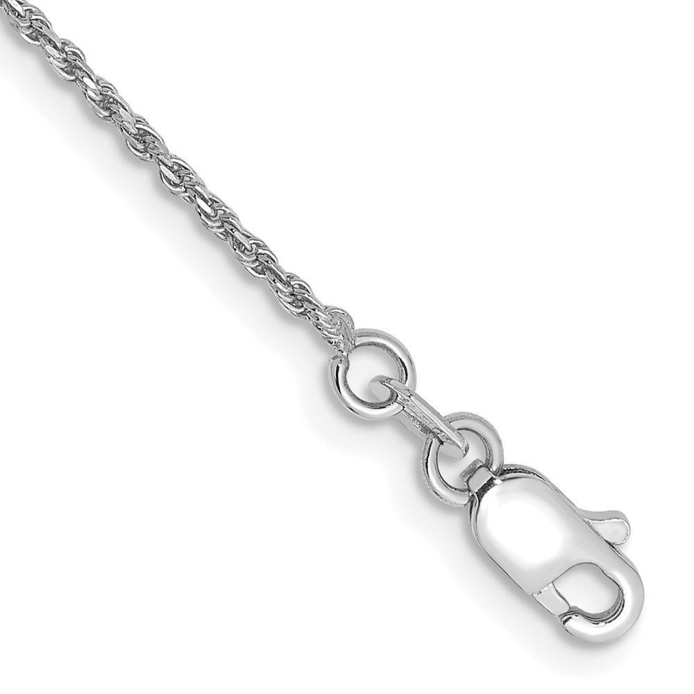 14k WG 1.15mm Diamond-cut Machine-made Rope Chain