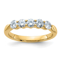 Thumbnail for 14k 3/4ct. D E F Pure Light Moissanite Band
