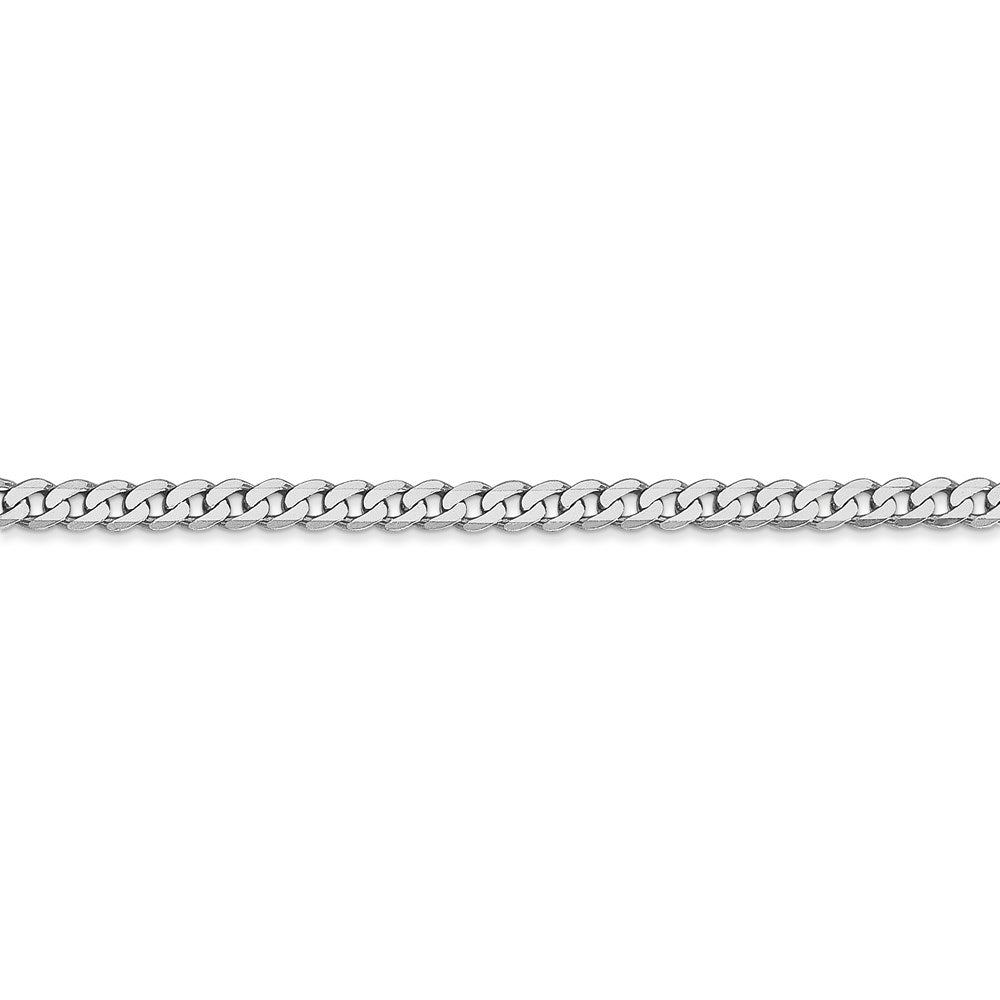 14k WG 2.9mm Flat Beveled Curb Chain