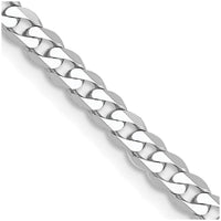 Thumbnail for 14k WG 2.9mm Flat Beveled Curb Chain