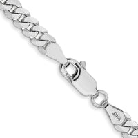 Thumbnail for 14k WG 3.9mm Flat Beveled Curb Chain