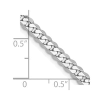 Thumbnail for 14k WG 3.9mm Flat Beveled Curb Chain