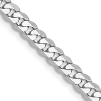 Thumbnail for 14k WG 3.9mm Flat Beveled Curb Chain