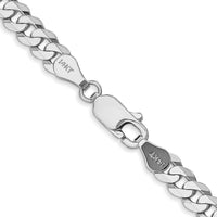 Thumbnail for 14k WG 4.75mm Flat Beveled Curb Chain