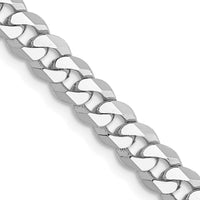 Thumbnail for 14k WG 4.75mm Flat Beveled Curb Chain