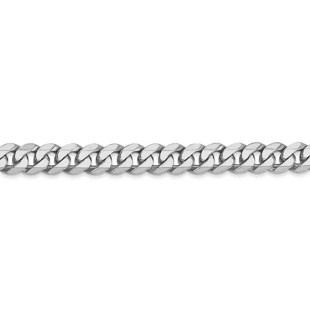14k WG 5.75mm Flat Beveled Curb Chain
