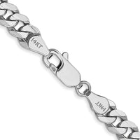 Thumbnail for 14k WG 5.75mm Flat Beveled Curb Chain