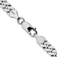 Thumbnail for 14k WG 6.25mm Flat Beveled Curb Chain