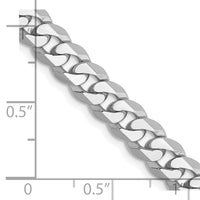 Thumbnail for 14k WG 6.25mm Flat Beveled Curb Chain