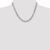 Thumbnail for 14k WG 6.25mm Flat Beveled Curb Chain