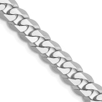 Thumbnail for 14k WG 6.25mm Flat Beveled Curb Chain