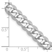 Thumbnail for 14k WG 7.25mm Flat Beveled Curb Chain