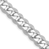 Thumbnail for 14k WG 7.25mm Flat Beveled Curb Chain