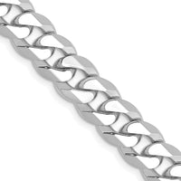 Thumbnail for 14k WG 8mm Flat Beveled Curb Chain
