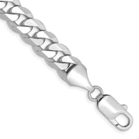 Thumbnail for 14k WG 8.5mm Flat Beveled Curb Chain