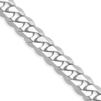 Thumbnail for 14k WG 8.5mm Flat Beveled Curb Chain
