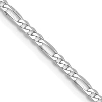 Thumbnail for 14k WG 2.25mm Flat Figaro Chain