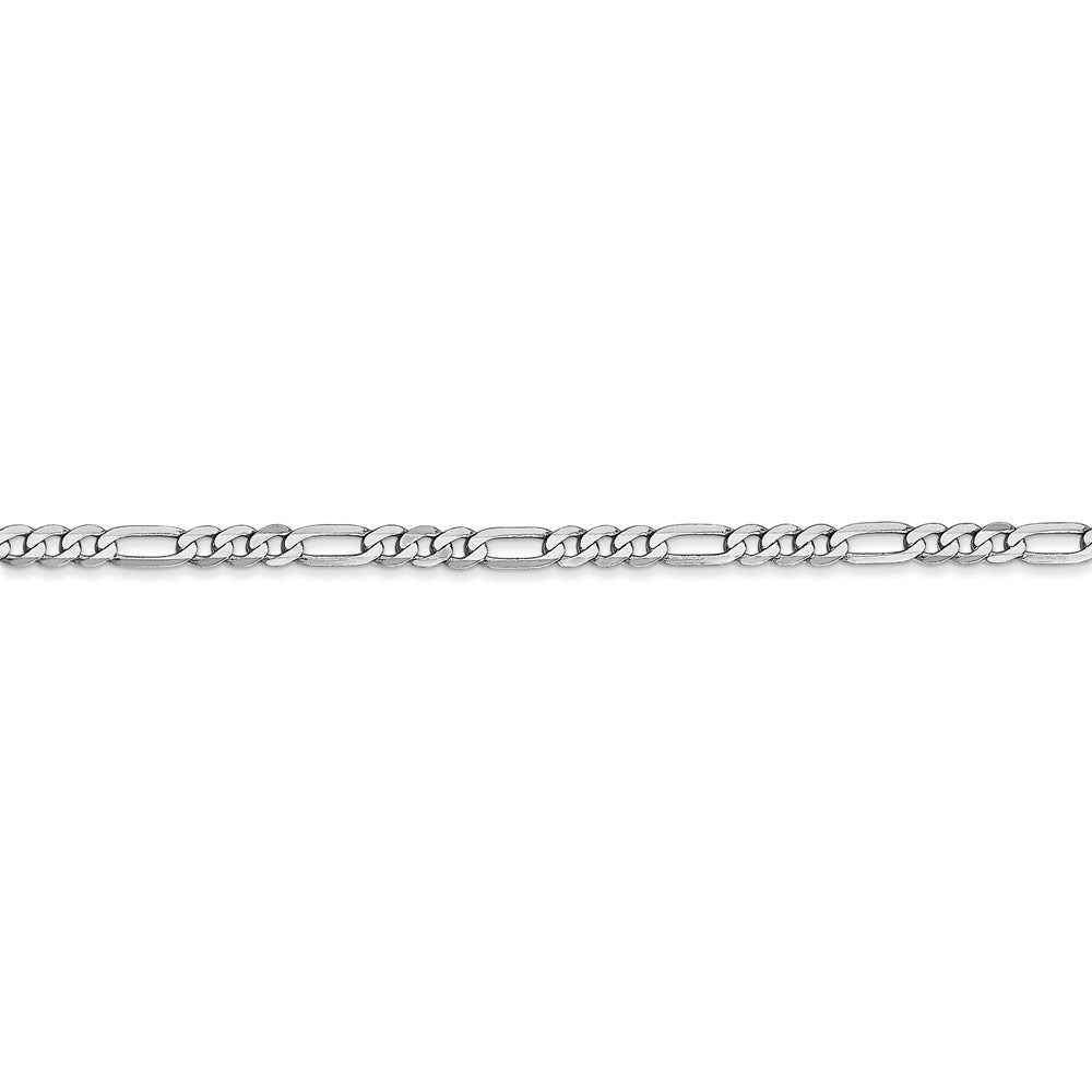 14k WG 2.75mm Flat Figaro Chain