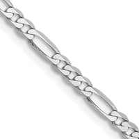 Thumbnail for 14k WG 2.75mm Flat Figaro Chain